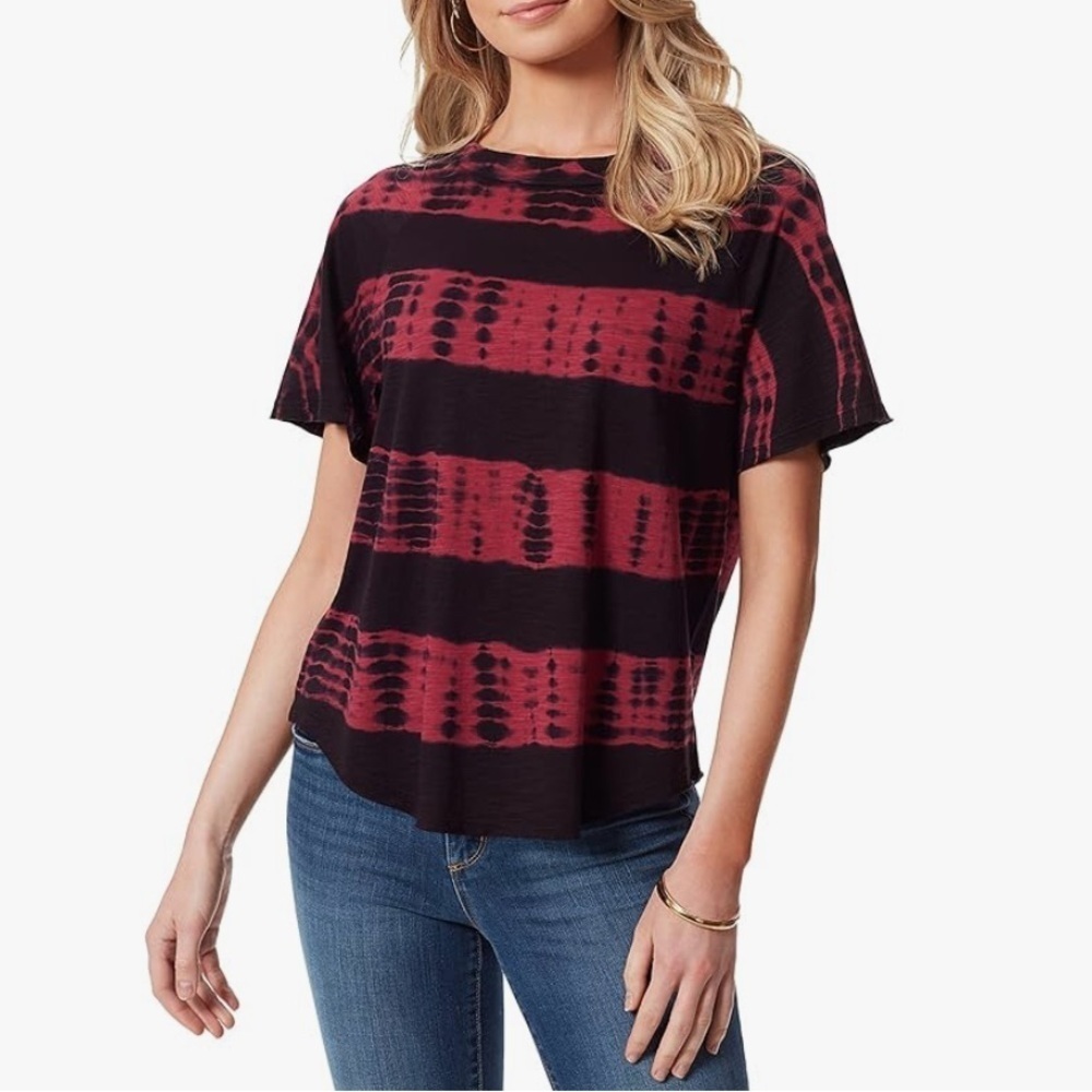 💥Michael Kors Navy and Red Loose Relaxed Blouse S